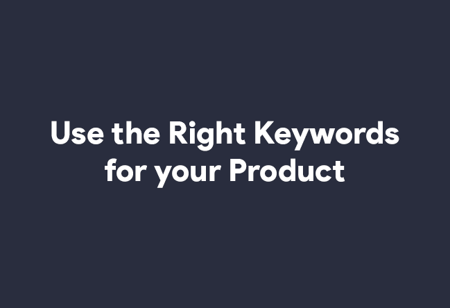 Use Right Keywords for Product